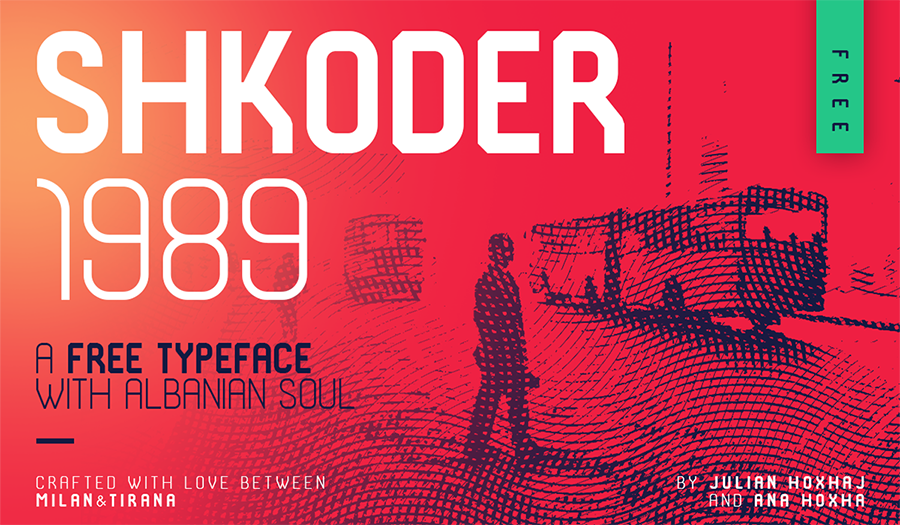 SHKODER 1989 font